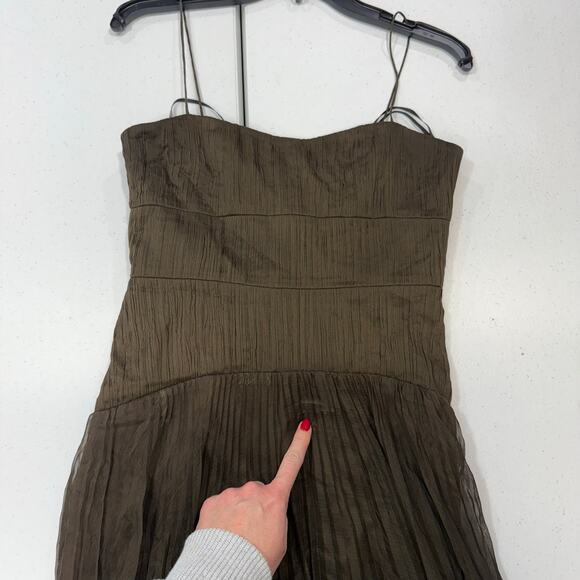 AMUR Sue Pleated Gown tie diy size 0 - Picture 3 of 12